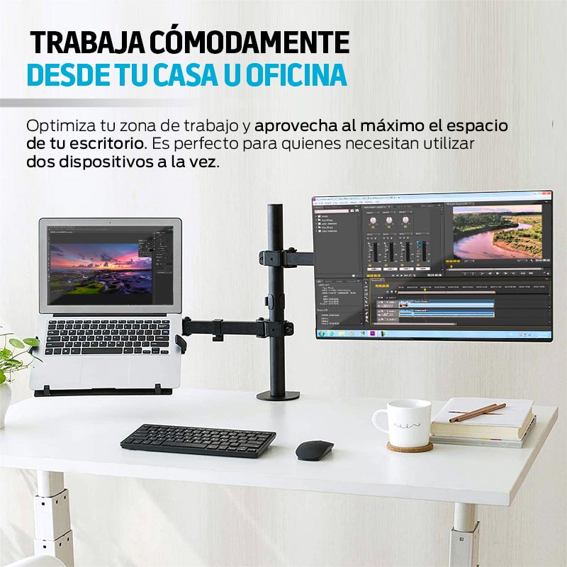 Soporte para Monitor y Base para Laptop Ajustable Redlemon