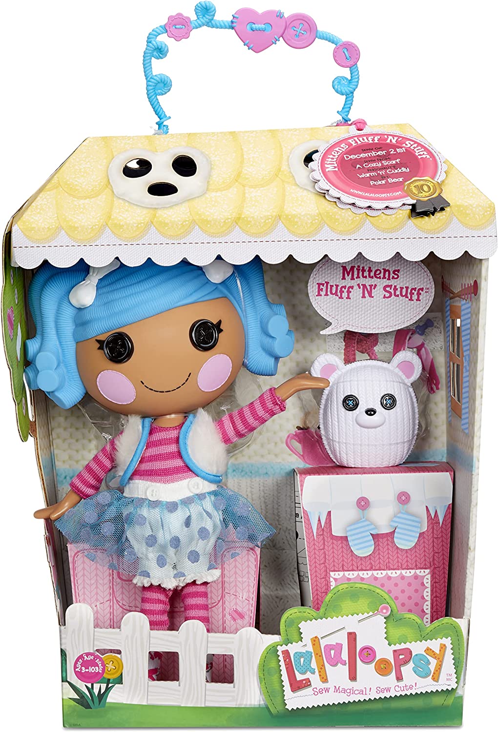 Muñeca Lalaloopsy Mittens Fluff N Stuff 33 Cm Con Osito.