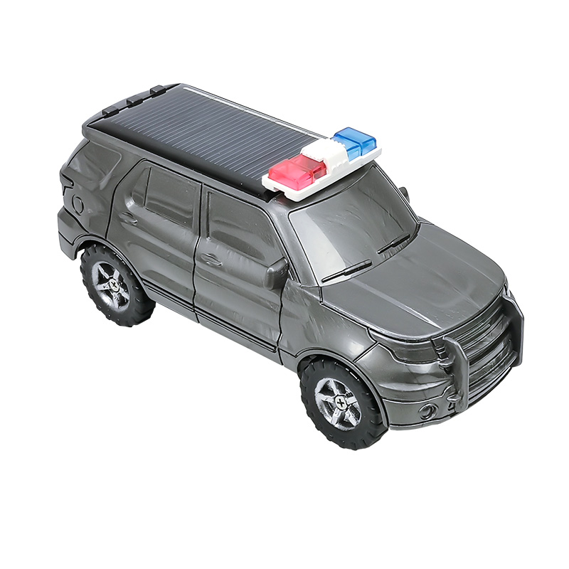 Camioneta de Policia Solar Armable con Torreta Luminosa y Calcomanias / Master / MP-KITPOLICECAR