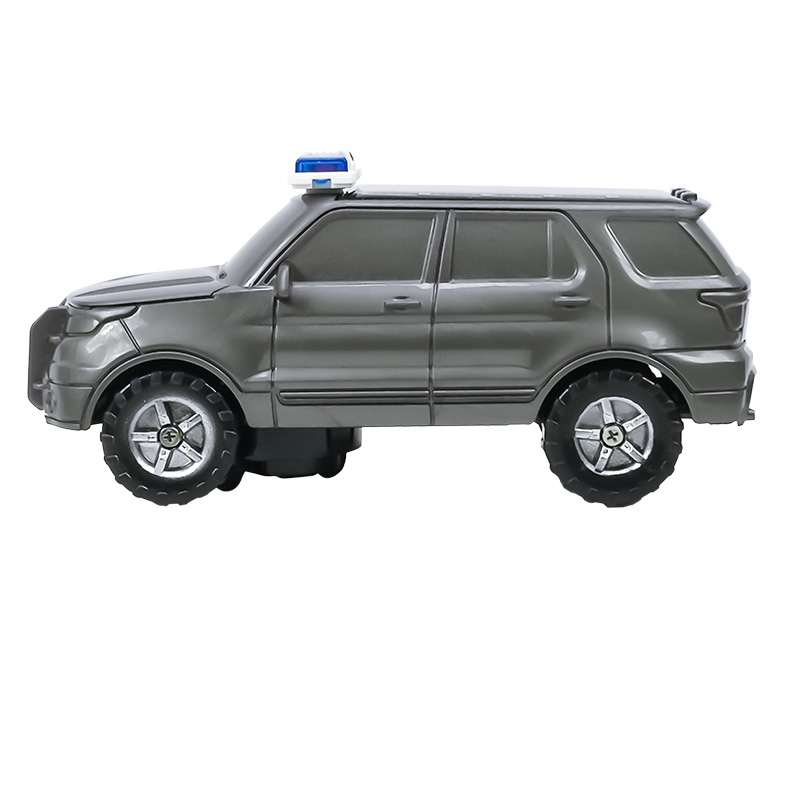 Camioneta de Policia Solar Armable con Torreta Luminosa y Calcomanias / Master / MP-KITPOLICECAR