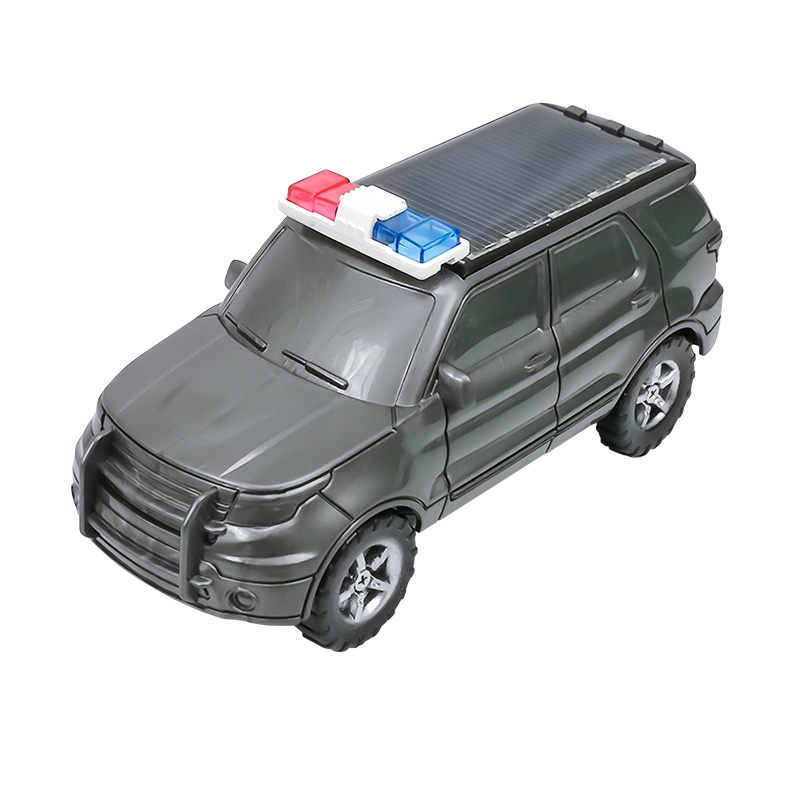 Camioneta de Policia Solar Armable con Torreta Luminosa y Calcomanias / Master / MP-KITPOLICECAR