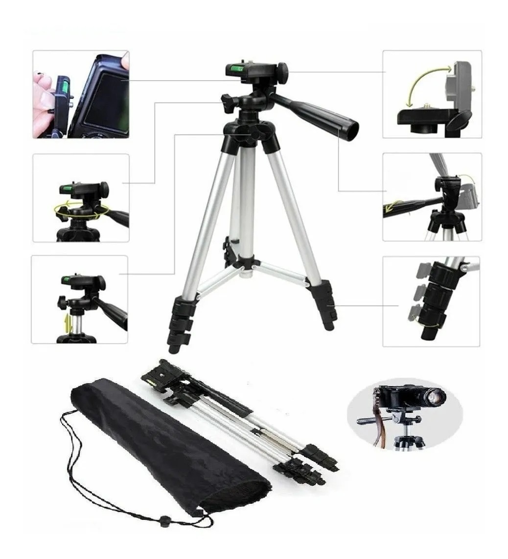 Tripie Aluminio para camara o celular
