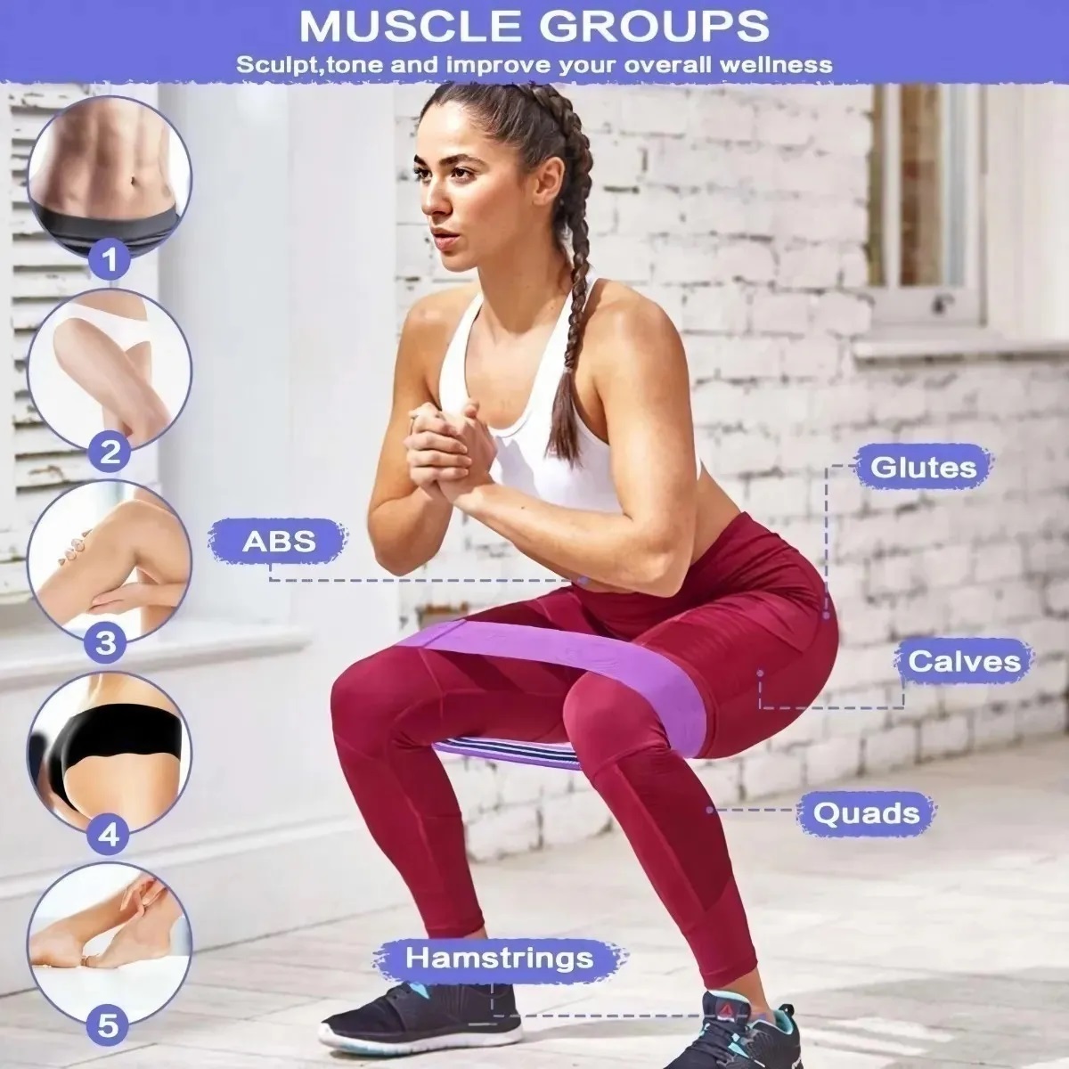 Ligas de resistencia 3 piezas de tela