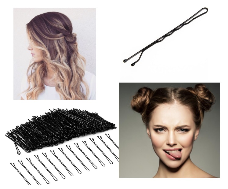 Horquillas, Pasador Negro, 62 piezas para Mujeres y Niñas, Clips de Pelo Ondulados de Metal 