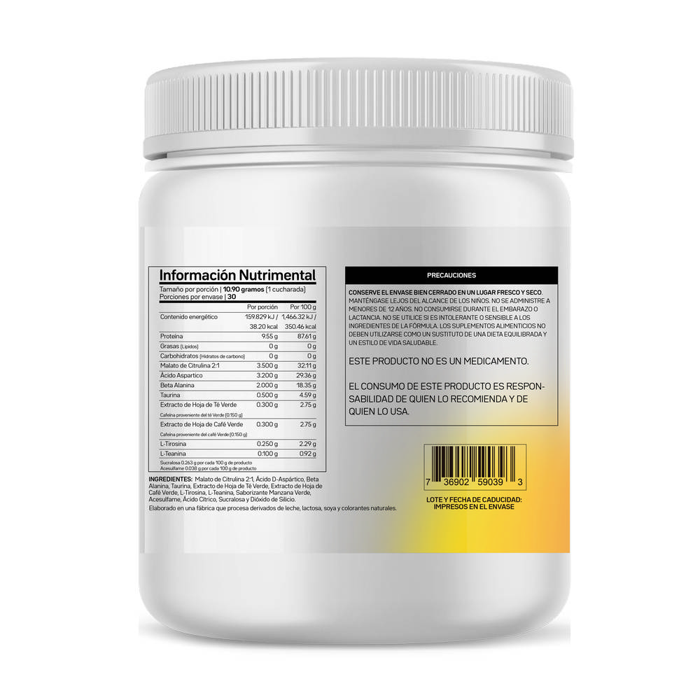 Pre Entreno Pre-Xplode Manzana Verde Primetech 30 serv