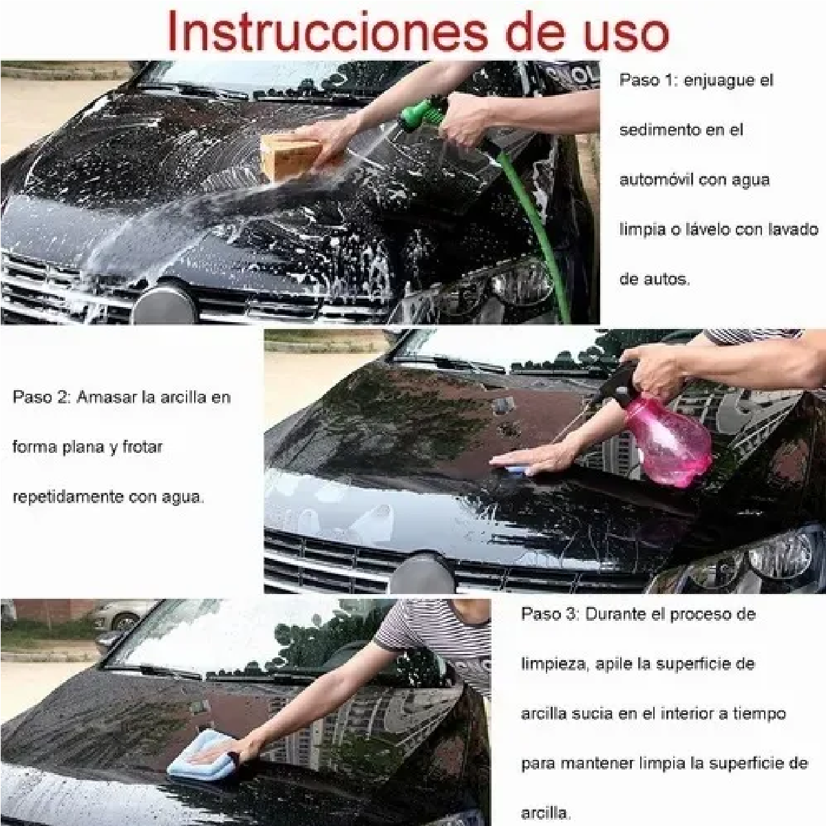 Arcilla Descontaminante Plastilina Para Coche, 5 Piezas