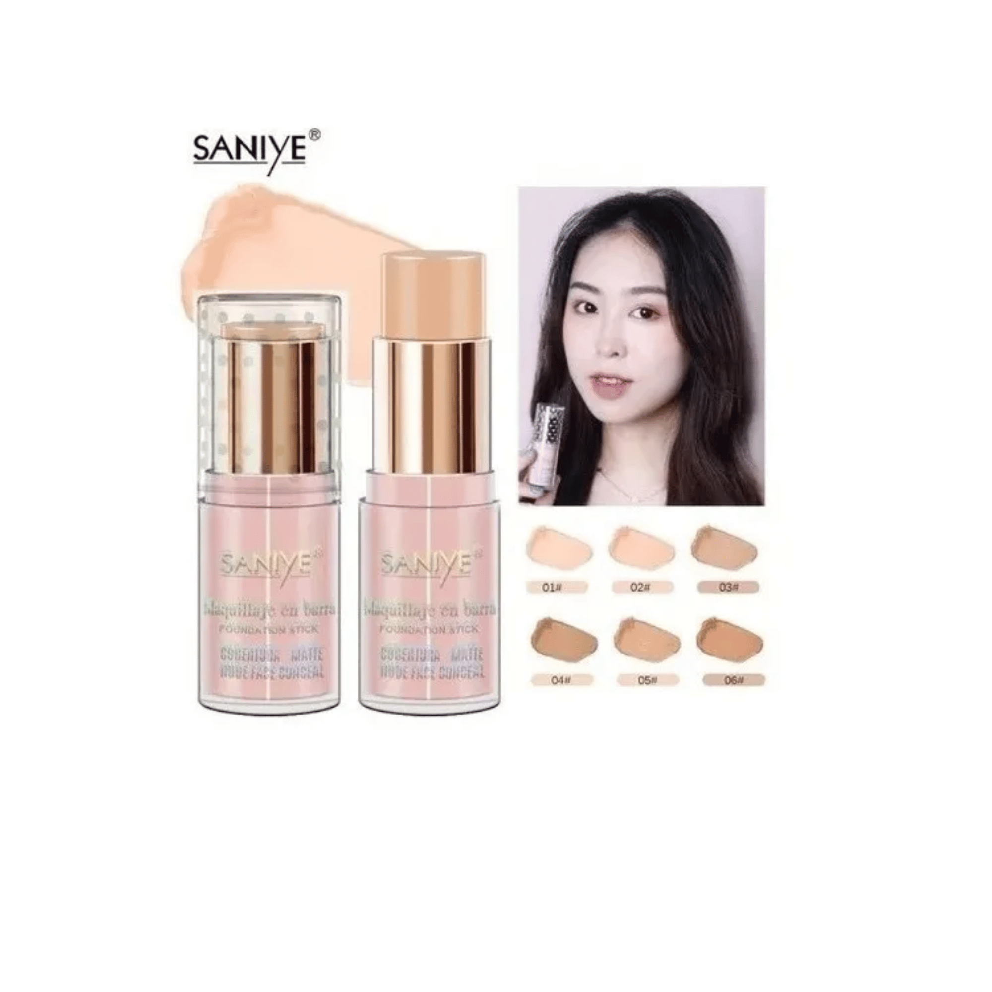 Maquillaje En Barra Saniye Nude Corrector Cobertura Matte 06