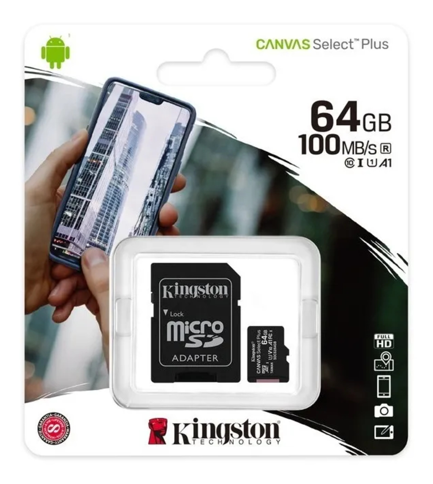 Kingston micro sd 64 GB 100 MB/s CANVAS SELECT PLUS