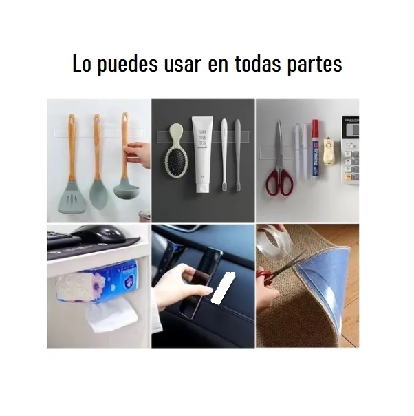 2 Paquetes de Cinta Doble Cara 3.6 Metros