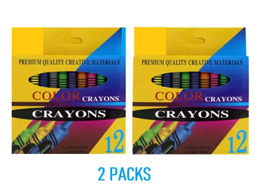 2 Cajas de Crayones Crayola con 12 Colores