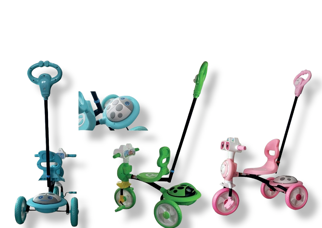 Triciclo de entrenamiento de equilibrio.  con baston desmontable alta calidad Premium