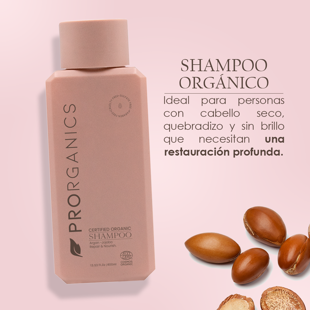 Shampoo Reparador Orgánico Sin Sulfatos ni Parabenos 