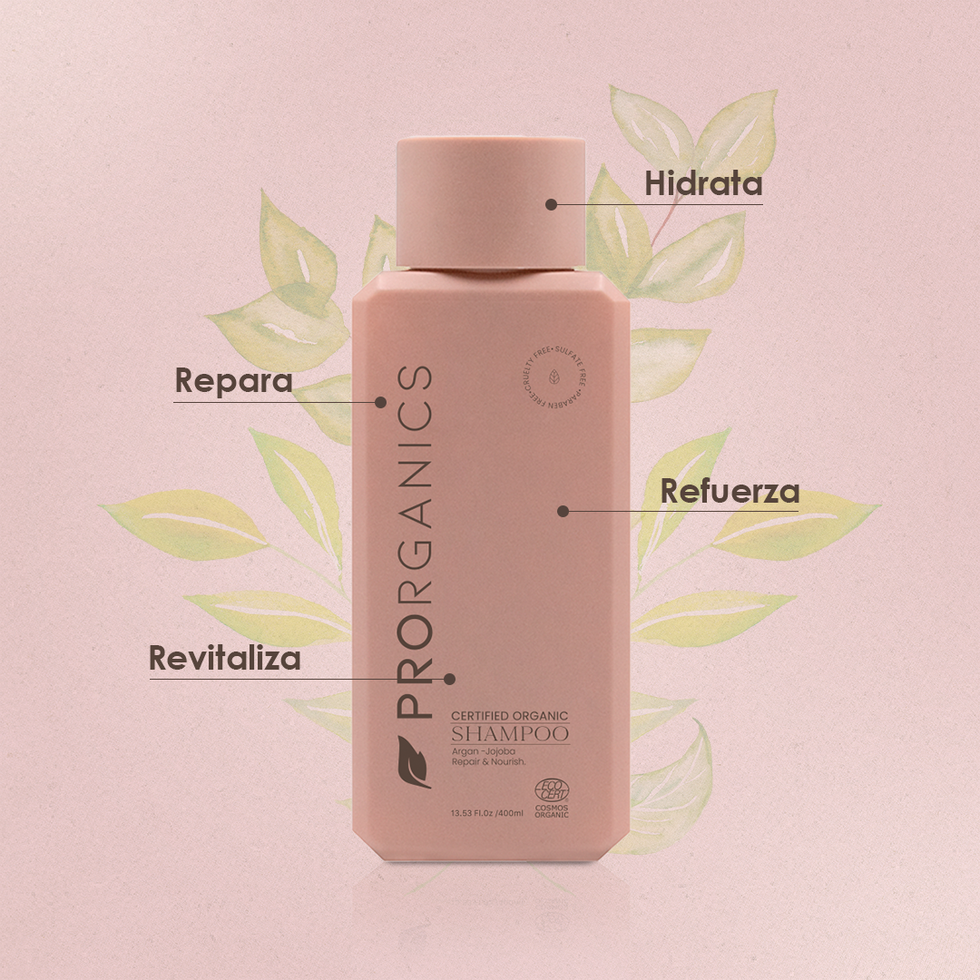 Shampoo Reparador Orgánico Sin Sulfatos ni Parabenos 