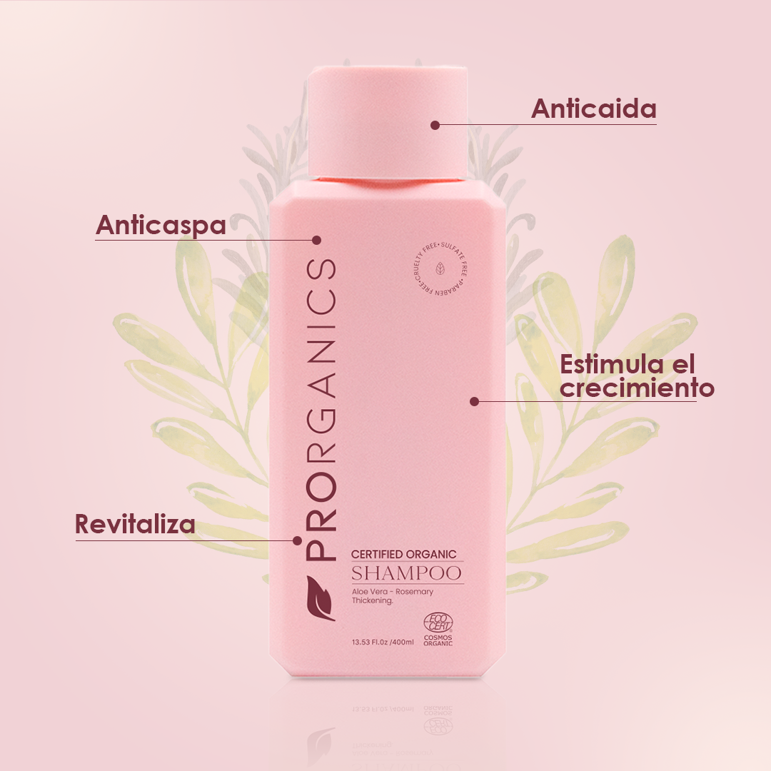 Shampoo Anticaída Orgánico Sin Sulfatos ni Parabenos