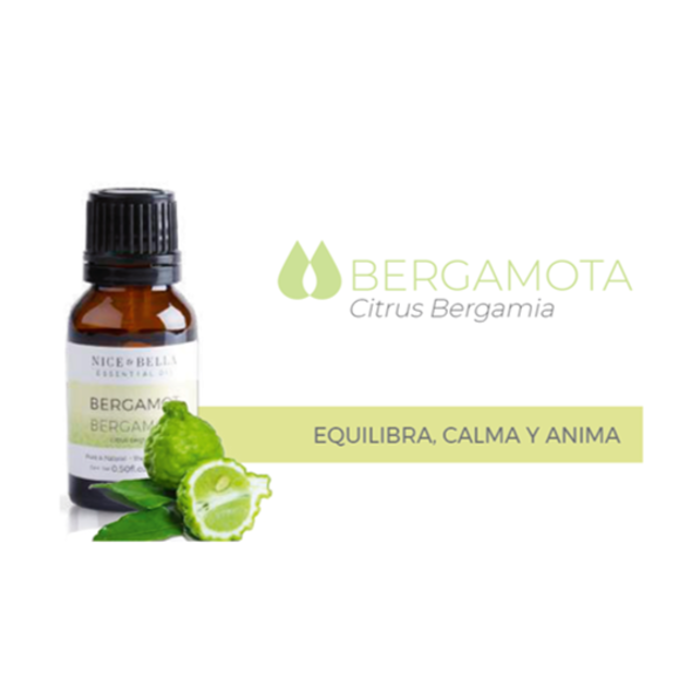 ACEITE ESENCIAL NICE & BELLA BERGAMOTA, Equilibra, Calma y Anima