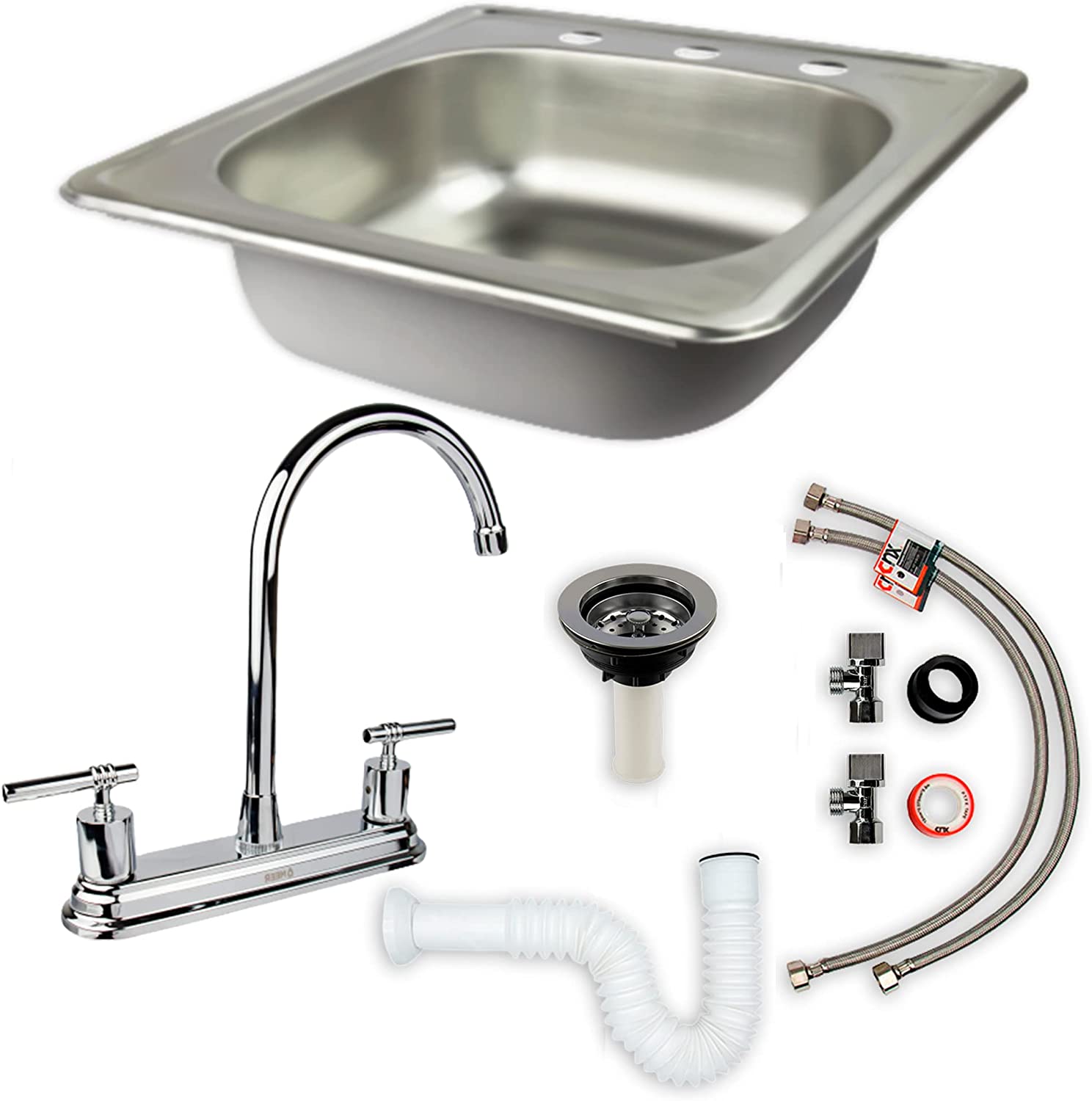 Tarja Sencilla Para Submontar Mezcladora y Kit de Instalación