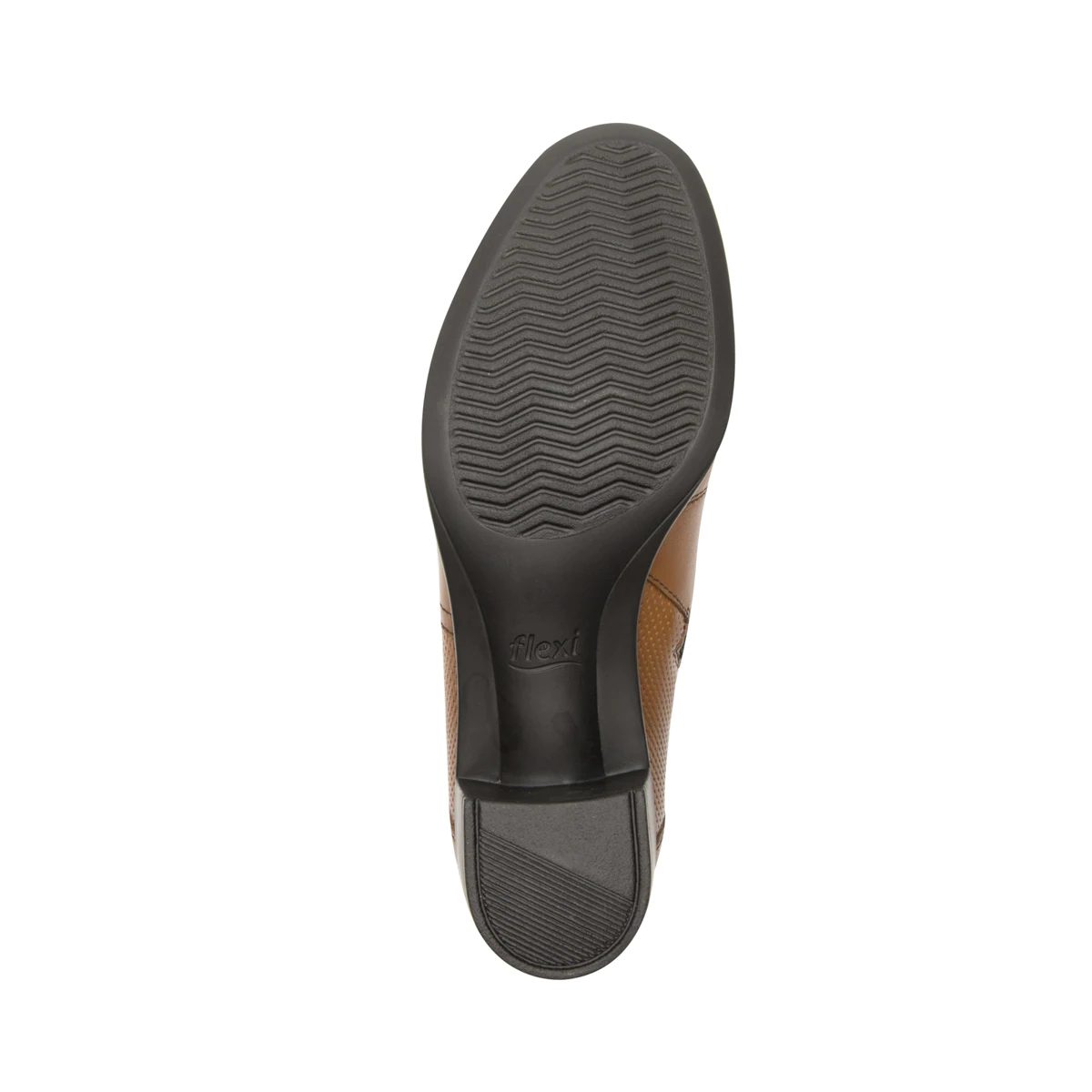 Botin Mujer Flexi 110407 Tan Tacon Ancho Piel Semivestir