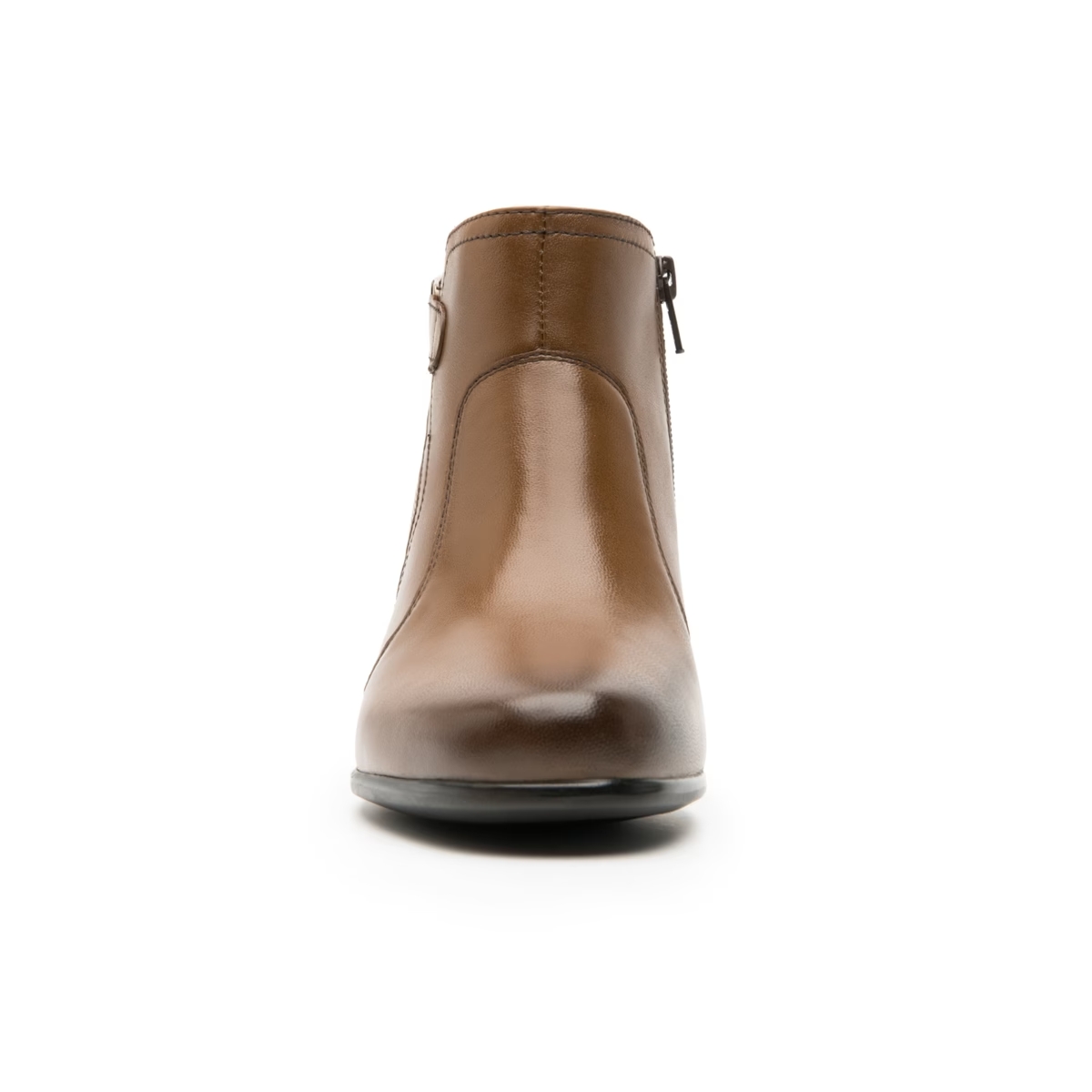 Botin Mujer Flexi 110407 Tan Tacon Ancho Piel Semivestir