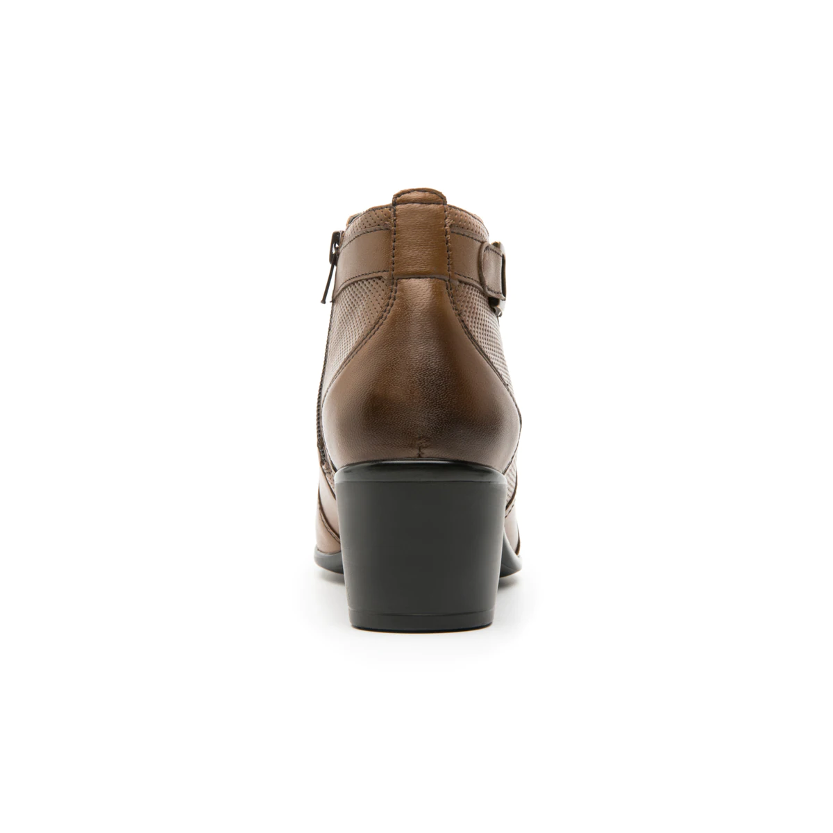 Botin Mujer Flexi 110407 Tan Tacon Ancho Piel Semivestir