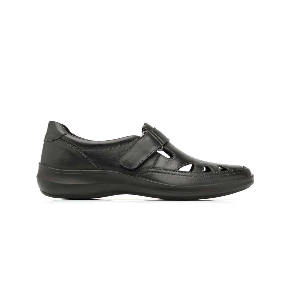 Zapato Dama Flexi 25905 Abierto Piel Negro Ancho Ajustable