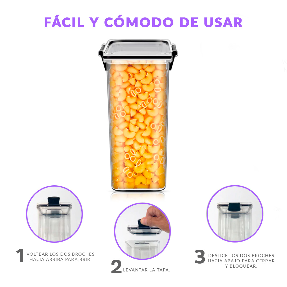 Set 14 Contenedores Herméticos Para Almacenamiento de Alimentos Cocina Tv Ofertas Transparente Tapa con broches de seguridad