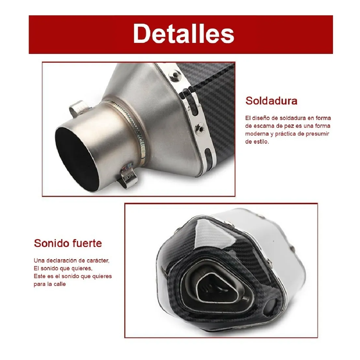 Pipa Silenciador De Escape Universal Para Motocicleta 51mm