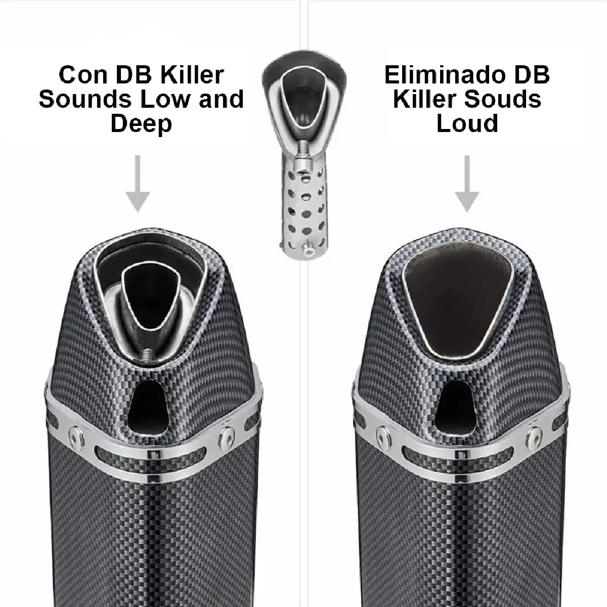 Pipa Silenciador De Escape Universal Para Motocicleta 51mm