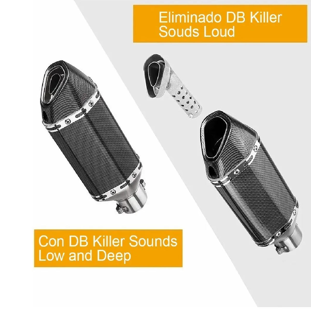 Pipa Silenciador De Escape Universal Para Motocicleta 51mm