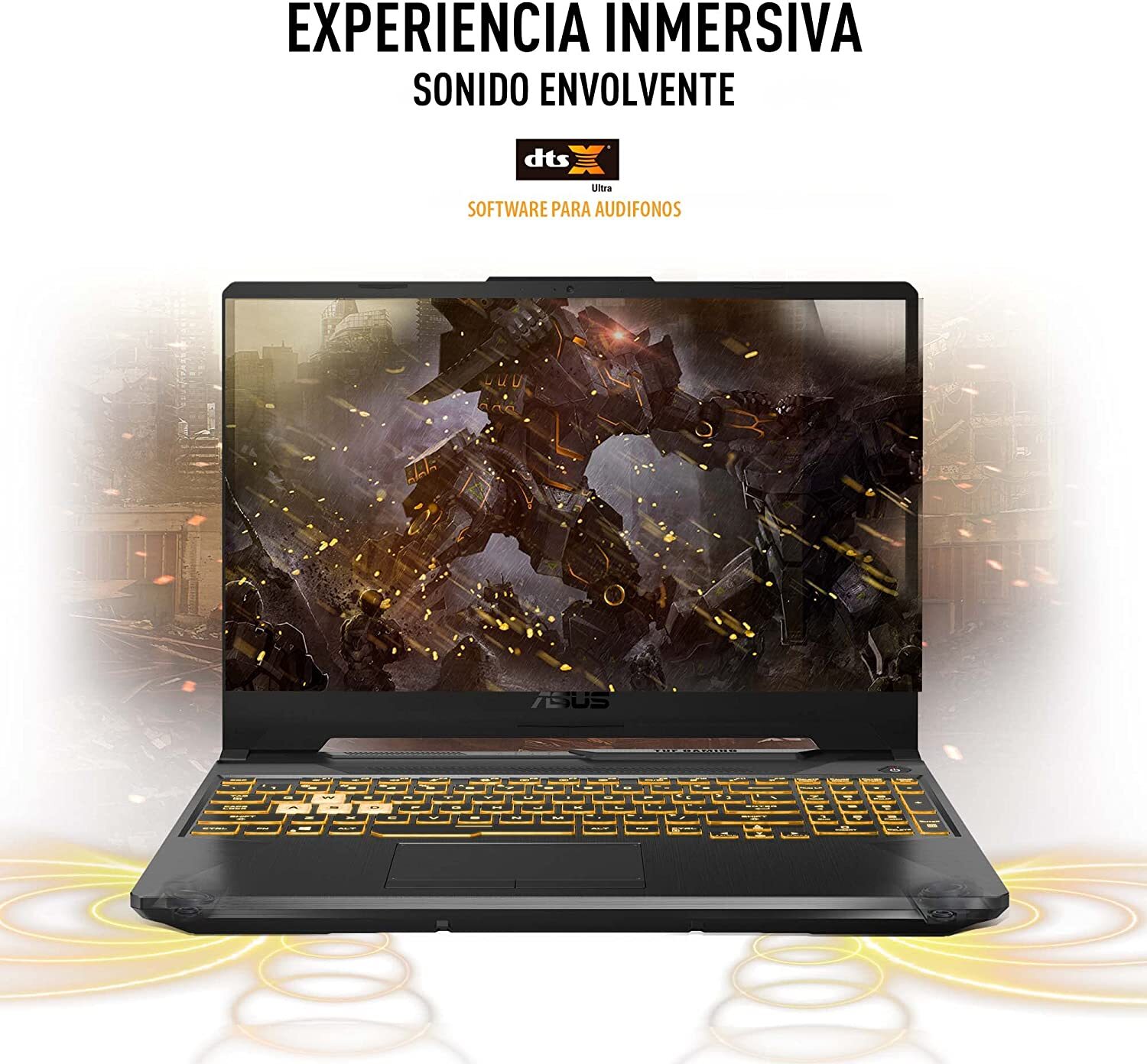 Asus Laptop Gamer TUF F15 / FX506HEB-HN145W / GeForce RTX 3050 Ti / Intel Core i5 11th Gen / 15.6 Pulgadas / 512gb SSD / 8gb RAM / Gris