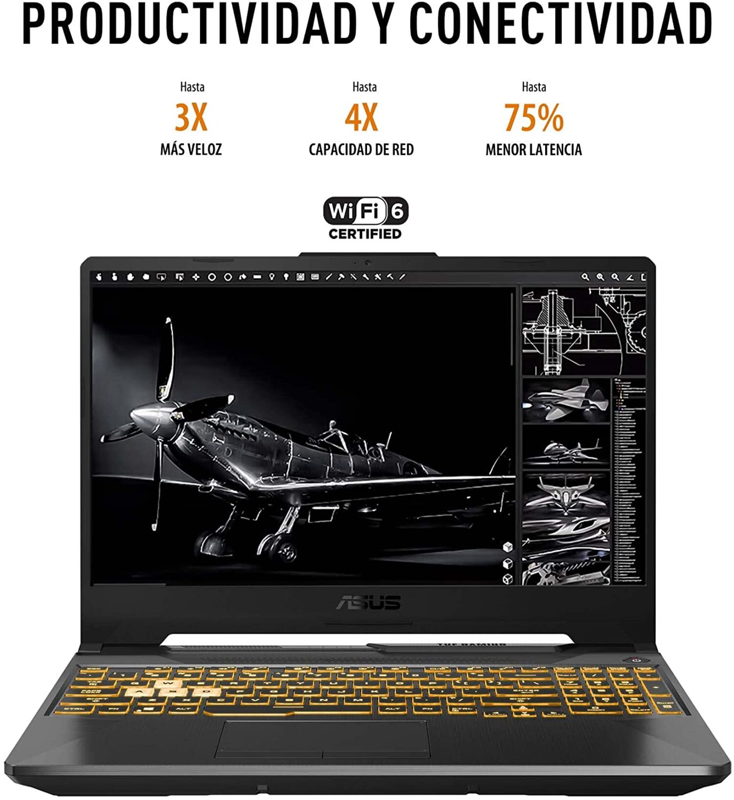 Asus Laptop Gamer TUF F15 / FX506HEB-HN145W / GeForce RTX 3050 Ti / Intel Core i5 11th Gen / 15.6 Pulgadas / 512gb SSD / 8gb RAM / Gris