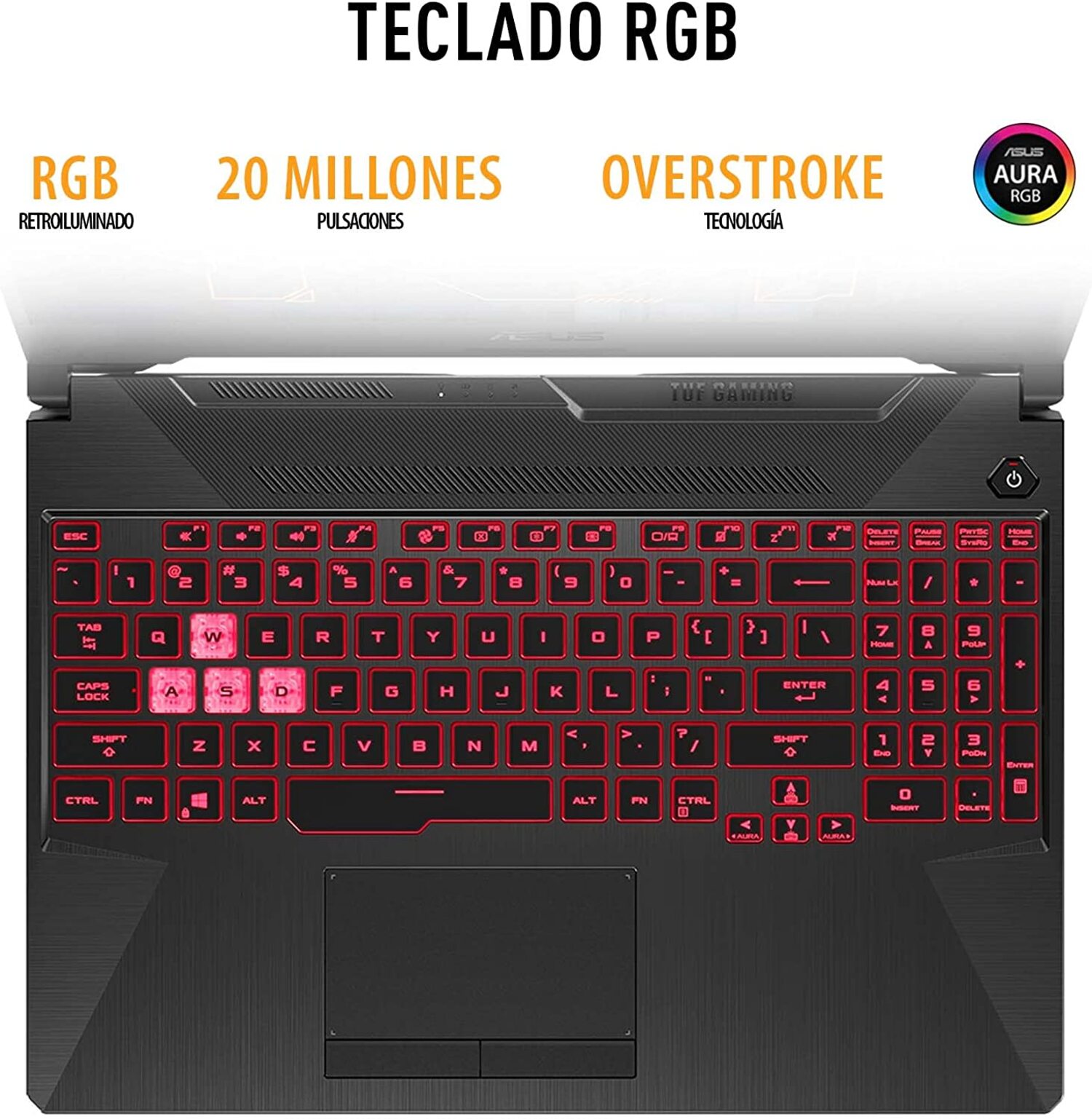 Asus Laptop Gamer TUF F15 / FX506HEB-HN145W / GeForce RTX 3050 Ti / Intel Core i5 11th Gen / 15.6 Pulgadas / 512gb SSD / 8gb RAM / Gris