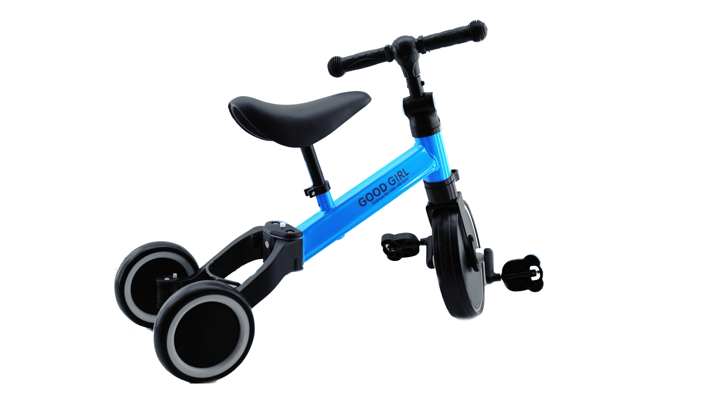 Triciclo y Bici de Balance para Niños 2 En 1 Azul BM Toys