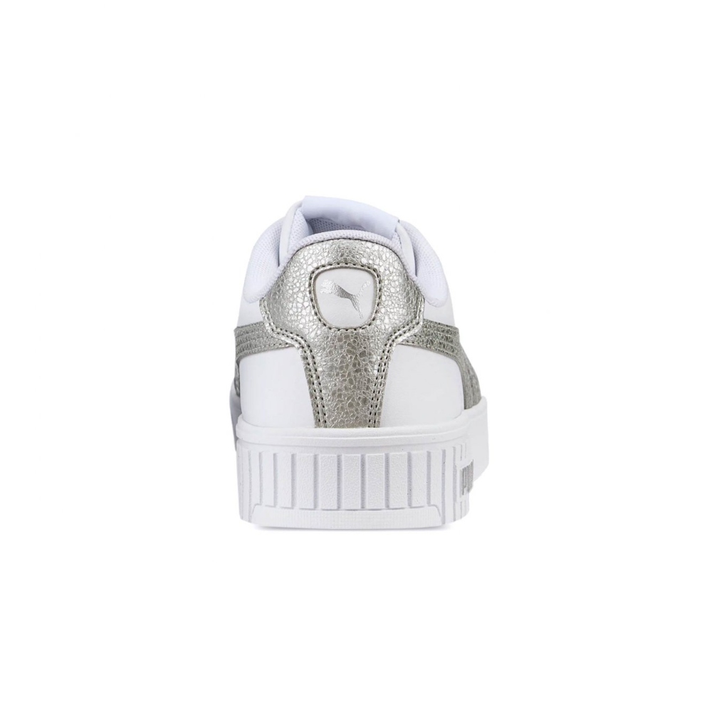 TENIS PUMA CARINA 2.0 DISTRESSED BLANCO-PLATA/MUJER 387622 02
