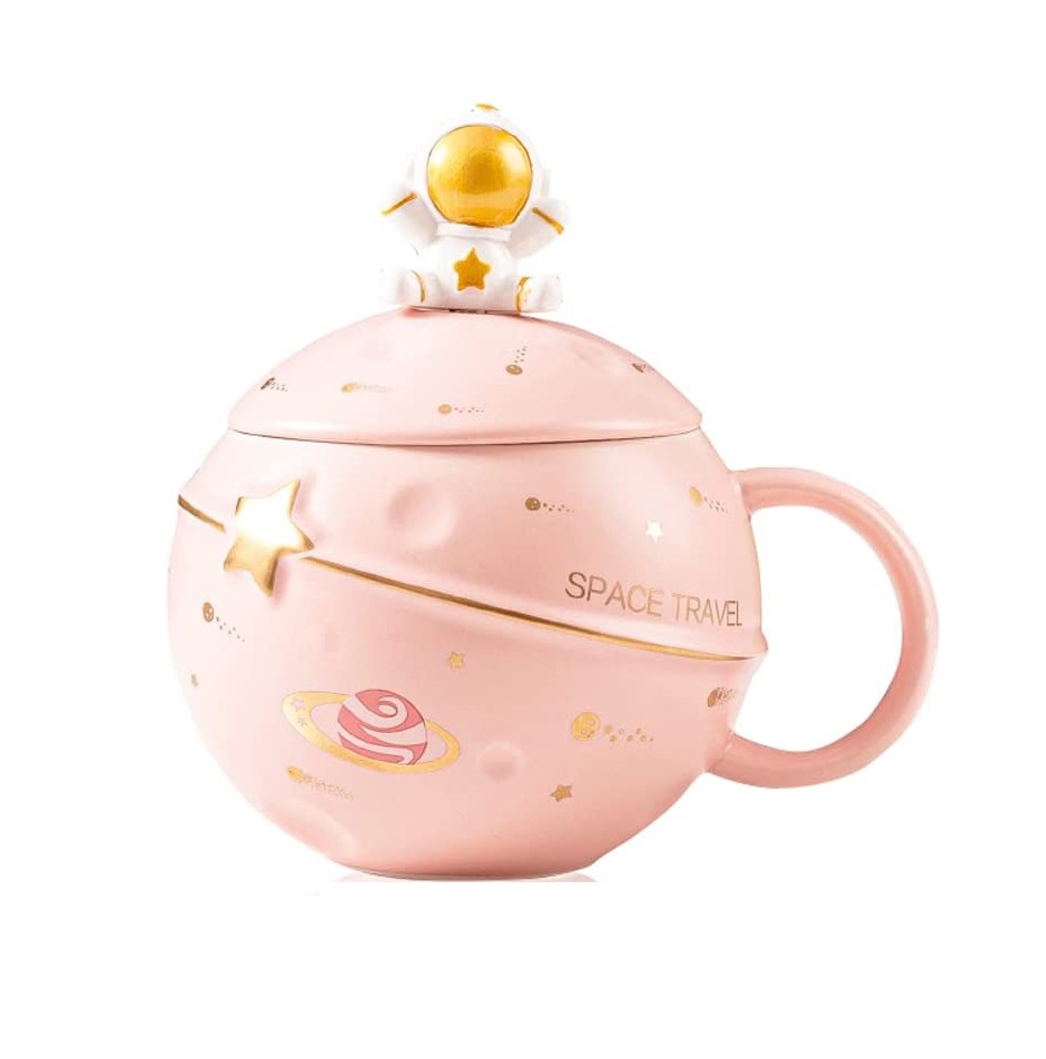 Taza De Café Con Diseño De Planeta Kawaii