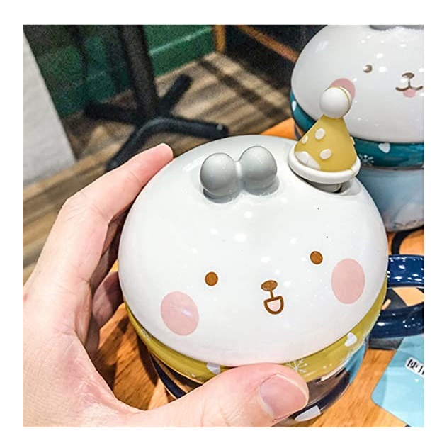 Taza De Cerámica Lindo Diseño De Cerámica Con Tapay Cucharita