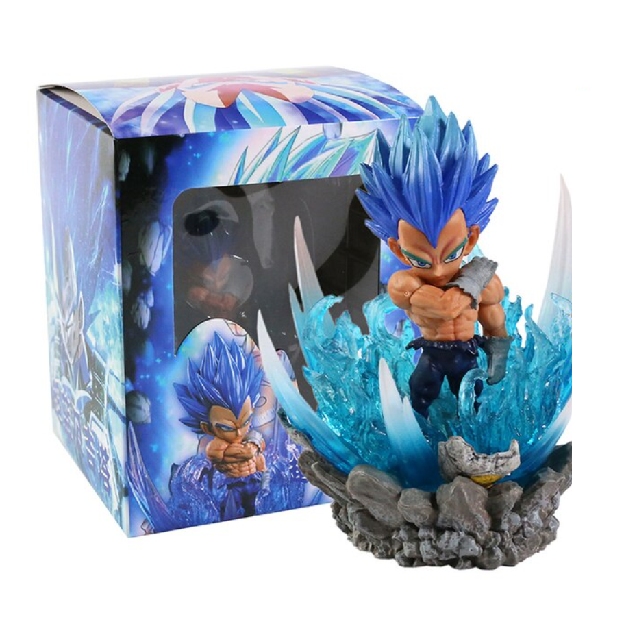 Juguete Muñeco Figura Vegeta SSJ Blue 10 cm Colección Dragon Ball Z