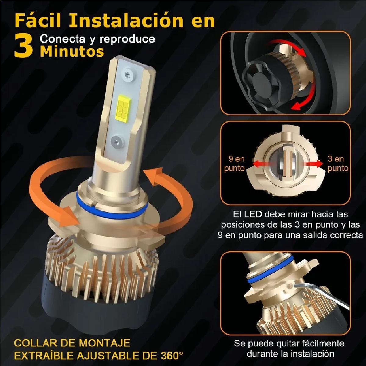Kit Bombillas De Luz Alta O Baja Conector 9005