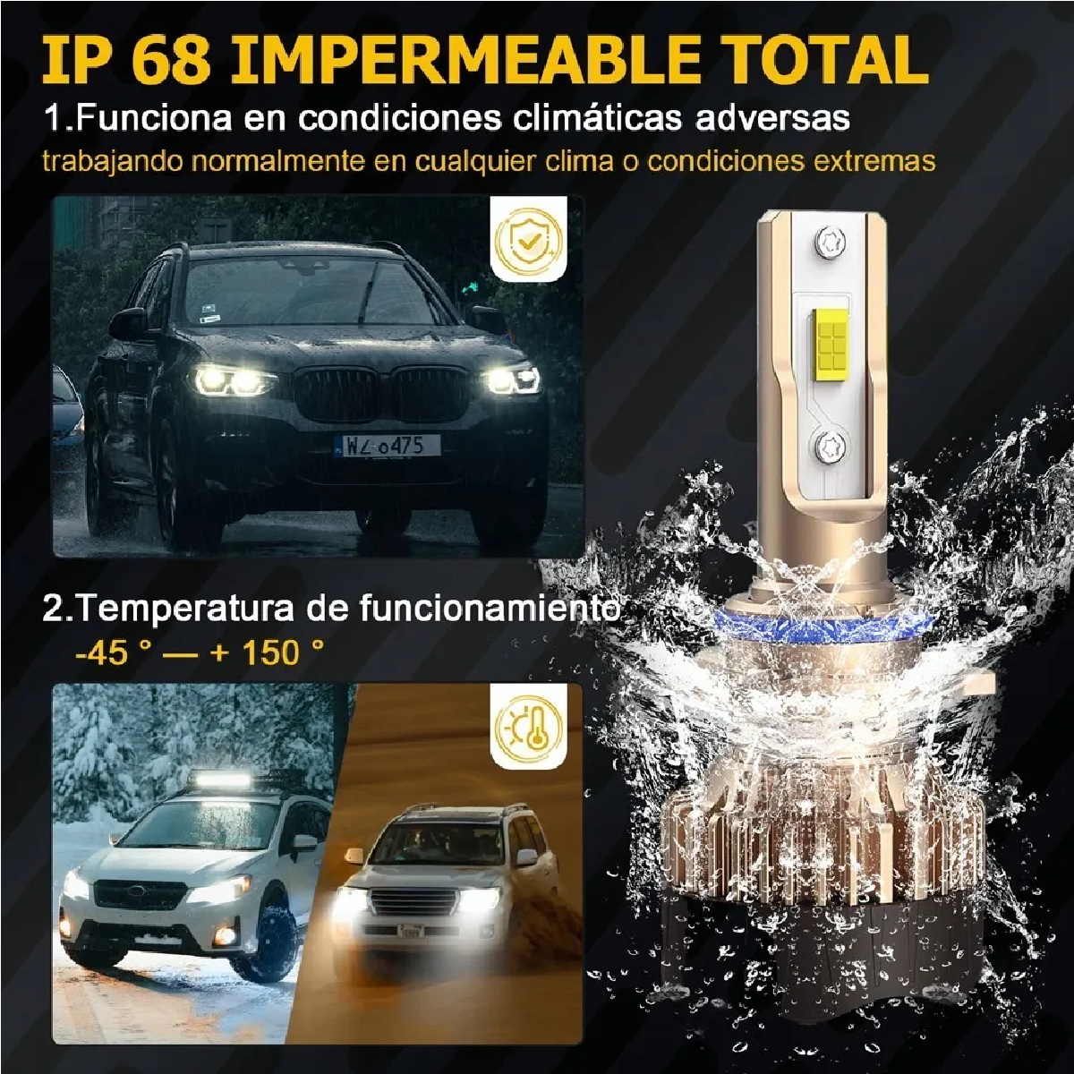 Kit Bombillas De Luz Alta O Baja Conector 9005