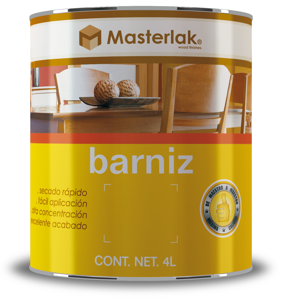 Barniz Entintable Color Transparente Mate 4 Lt Acuario MM95140