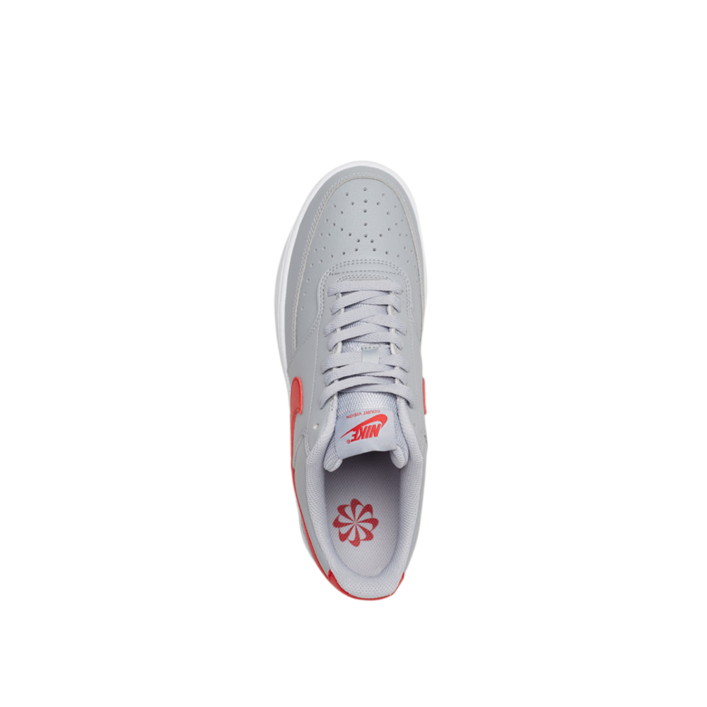 Tenis Caual Nike Court Vision Low Gris/rojo para caballero DH2987-004