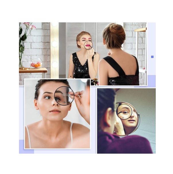 Espejo Adherible De Aumento 3x Maquillaje, Baño Ó Portátil