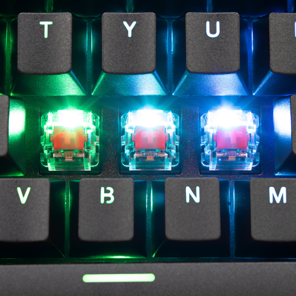 Teclado Ocelot Gaming OK-TKL2, Mecánico, USB, RGB, 80%, Negro.