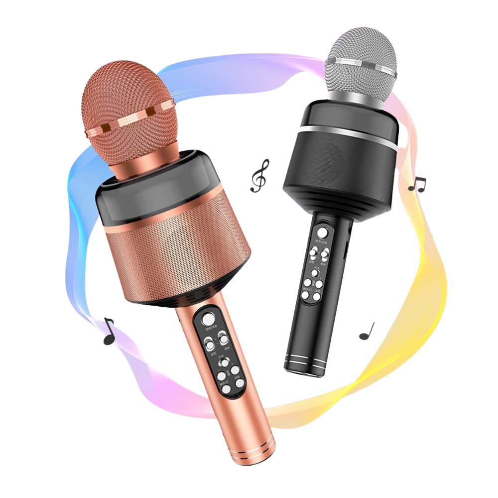 Micrófono inalámbrico bluetooth para karaoke Gasdgets&Fun con luces LED