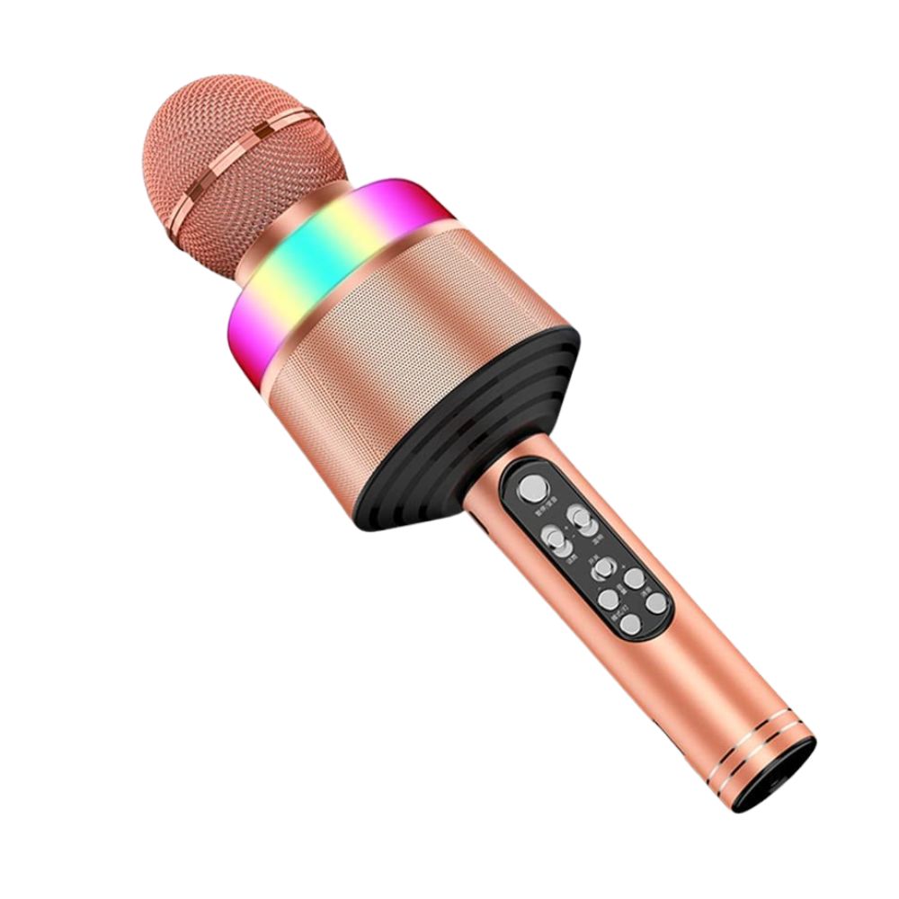 Micrófono inalámbrico bluetooth para karaoke Gasdgets&Fun con luces LED