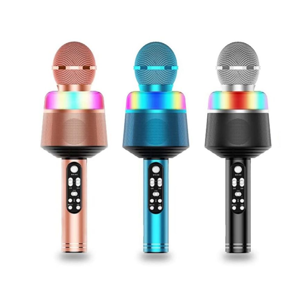 Micrófono inalámbrico bluetooth para karaoke Gasdgets&Fun con luces LED
