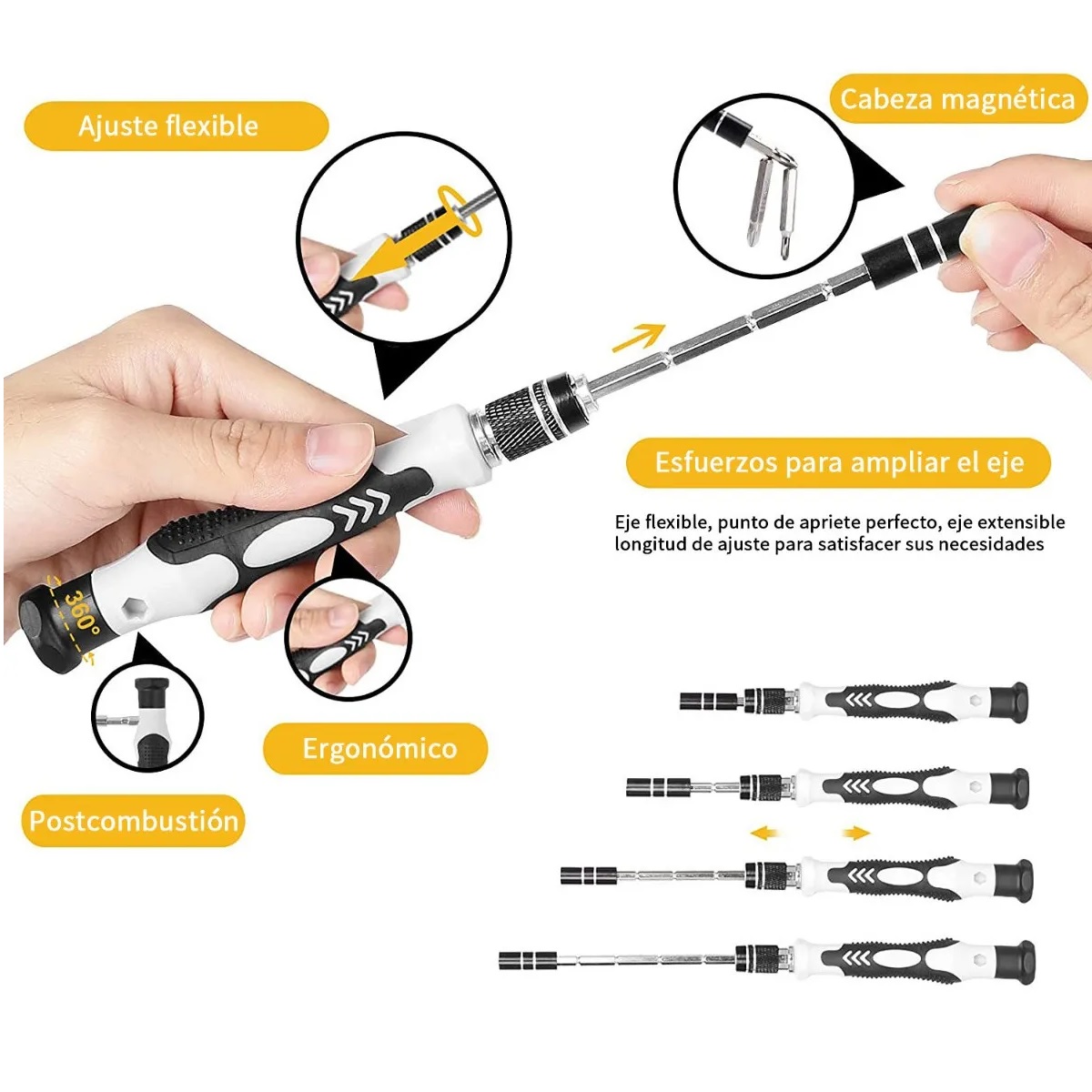 Kit De Desarmadores Y Herramientas De Precisión 115 Pzas