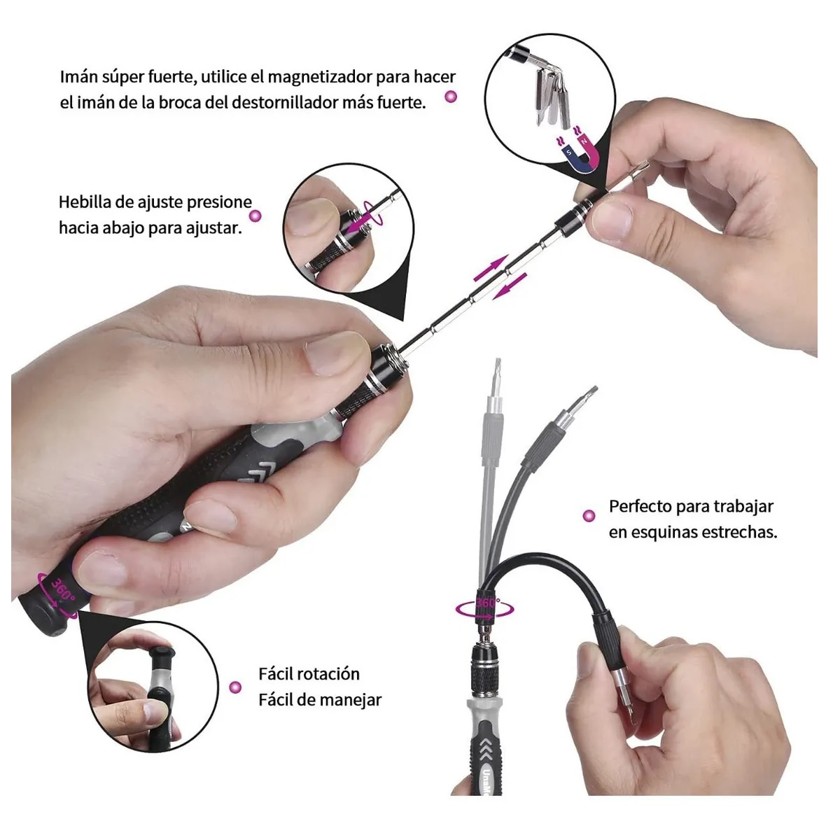 Kit De Desarmadores Y Herramientas De Precisión 115 Pzas