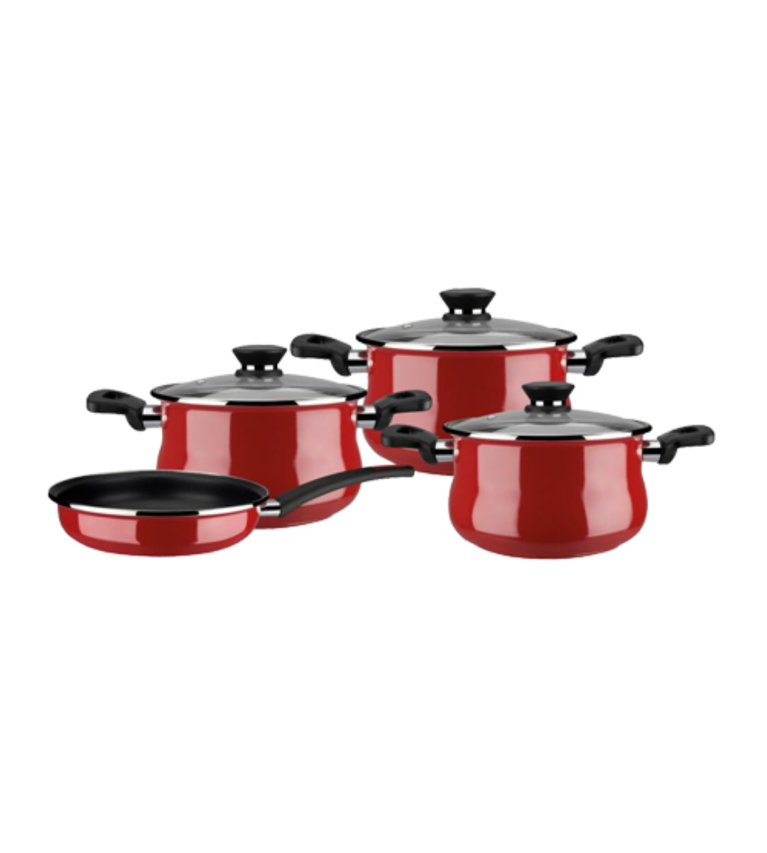 Batería Magefesa con Antiadherente Bombeada Rubí 7 piezas