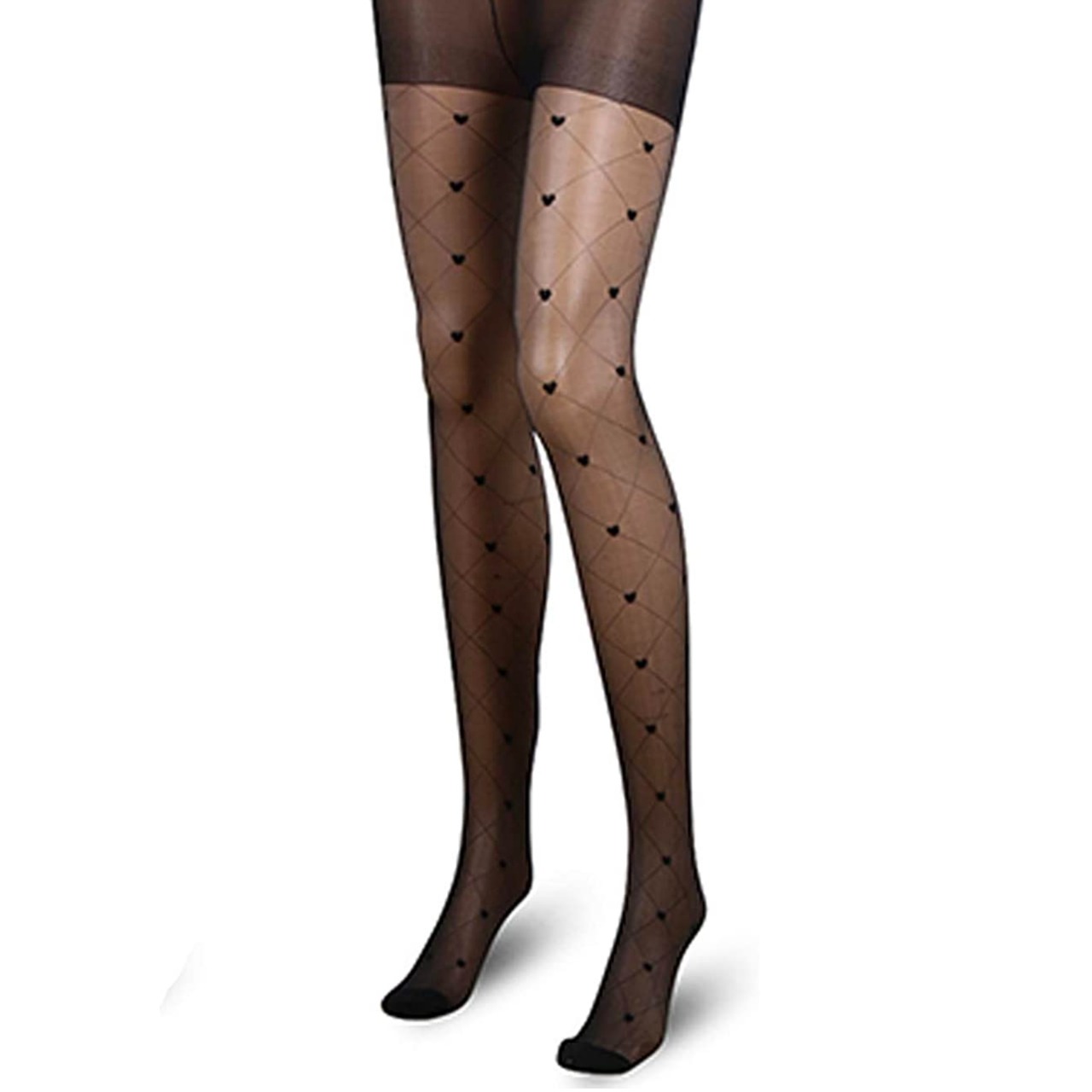 Medias Corazón Traslúcido Transparente Delgada Suave Sensual