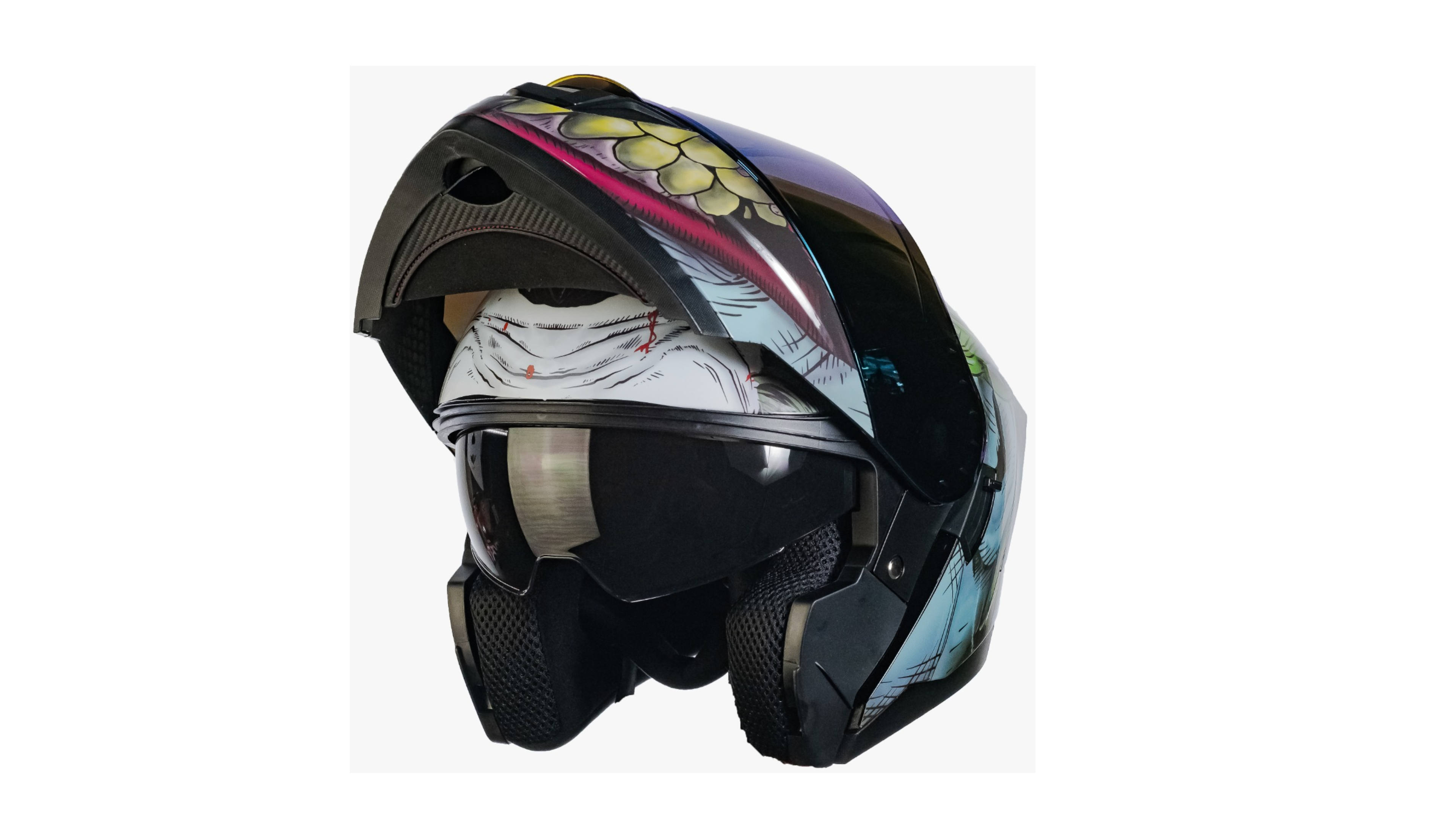 CASCO KOV JOKER ZERO DC COMICS OFICIAL ABATIBLE CERTIFICADO 